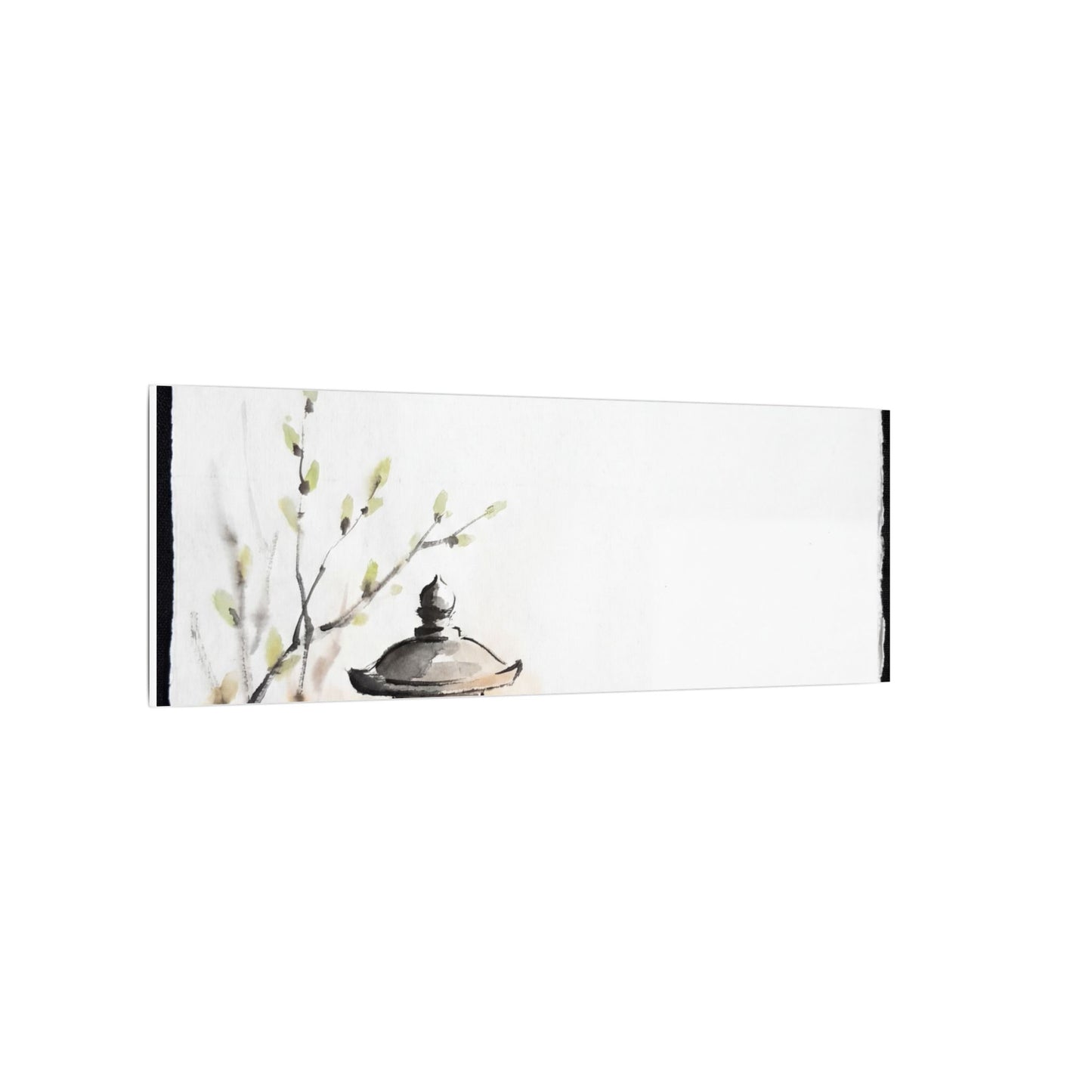 Moonlit Garden Spring Canvas Art | Zen Contemplative Design