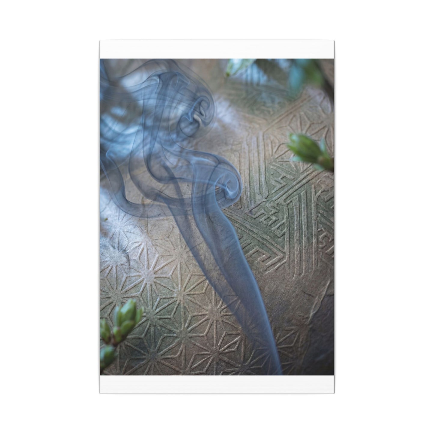 Spring Incense Smoke Japanese Pattern Canvas Art | Neutral Decor