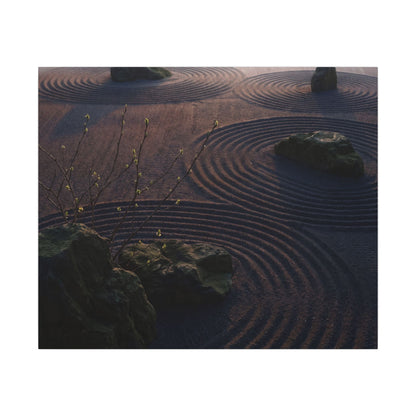 Spring Rock Garden Shadow Zen Canvas Art | Luxurious Decor
