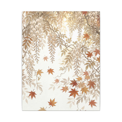 Shibui Wisteria Canvas Art - Japandi Japanese Pattern