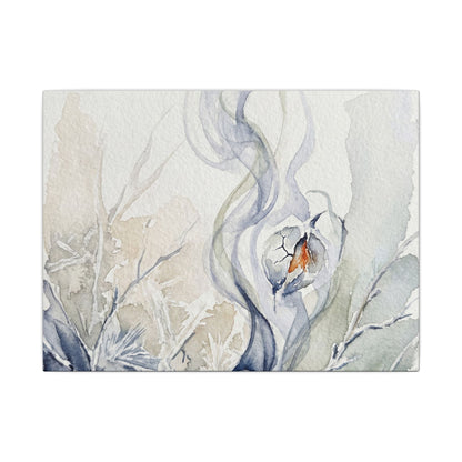 Earthy Incense Smoke Canvas Art - Watercolor Japandi Art Print