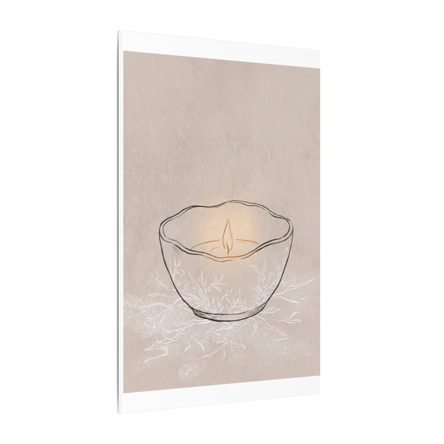 Ceramic Bowl Minimal Line Canvas Art | Neutral Japandi Art