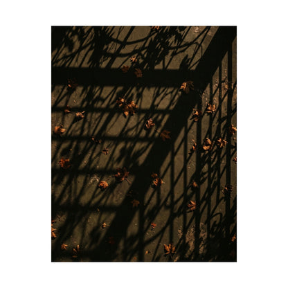 Atmospheric Shadow Play Wall Art Print - Moody Minimal Dark Japandi