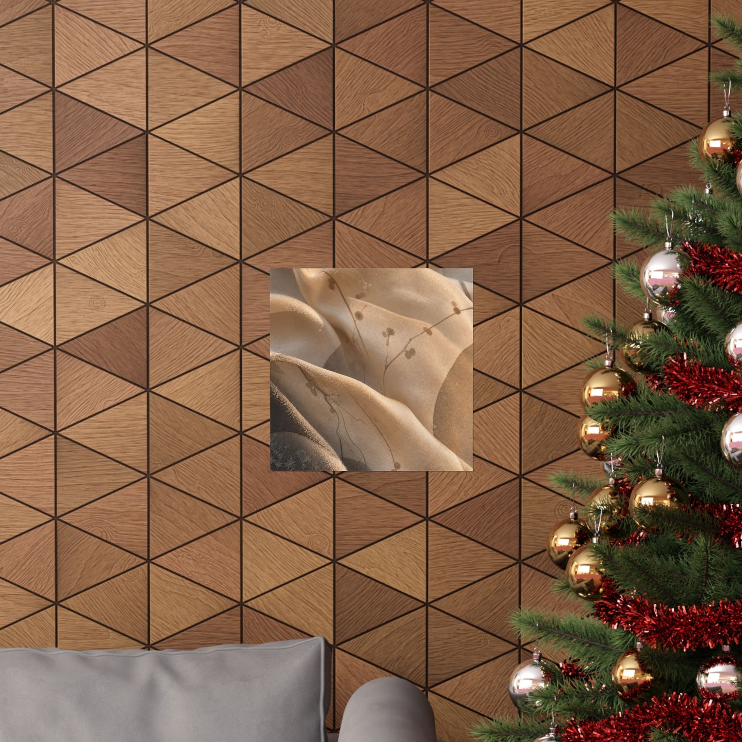 Silk Drape Winter Wall Art Print | Japandi Cozy Design