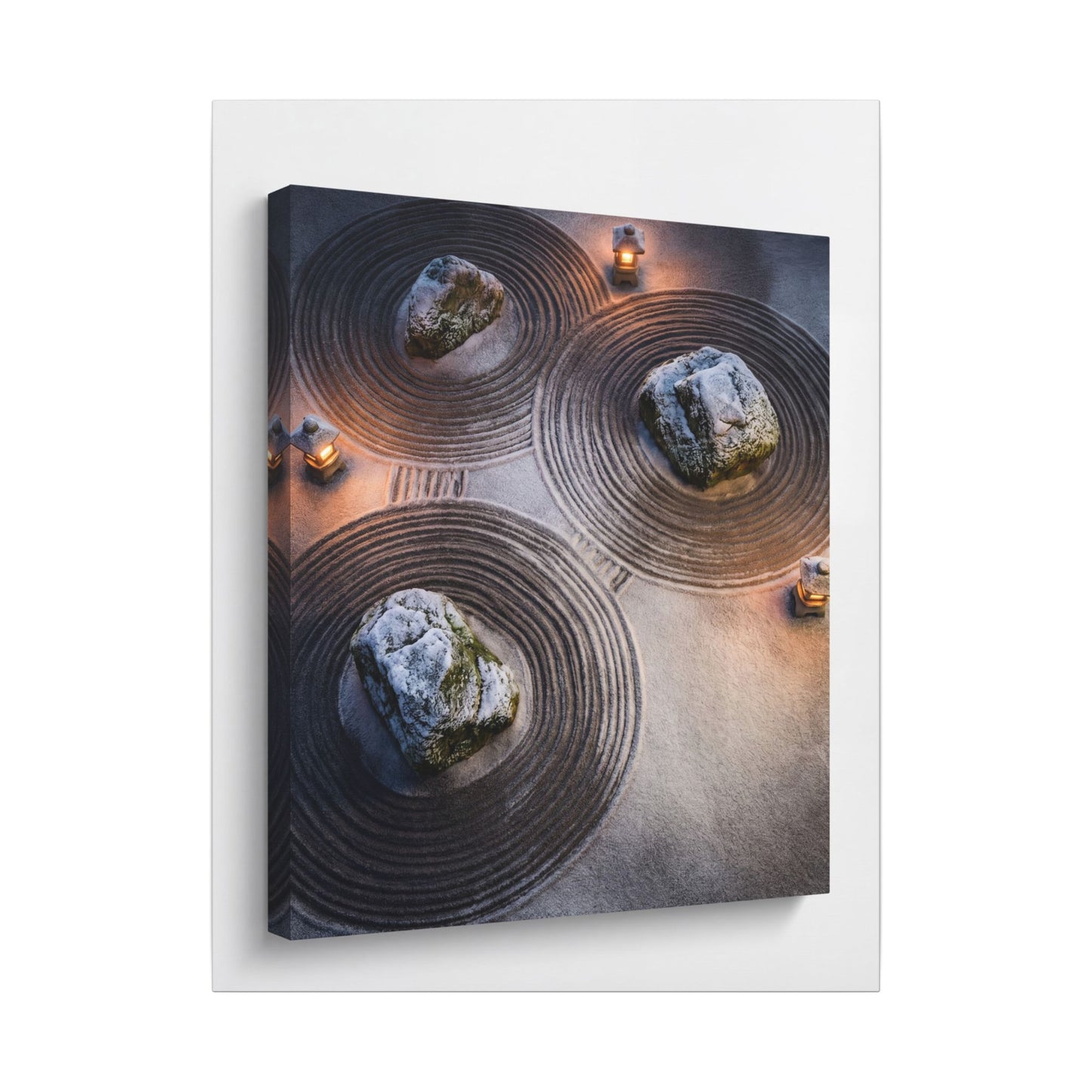 Candlelight Rock Garden Canvas Art - Japandi Ma