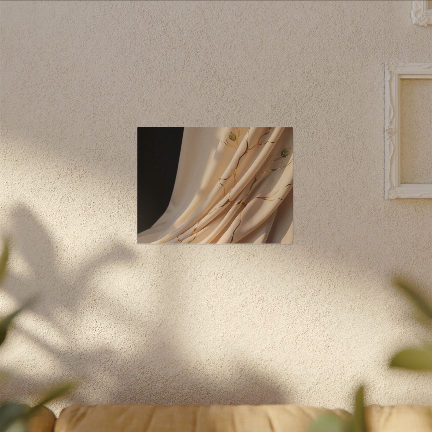 Golden Hour Silk Drape Canvas Art - Kintsugi Fukinsei