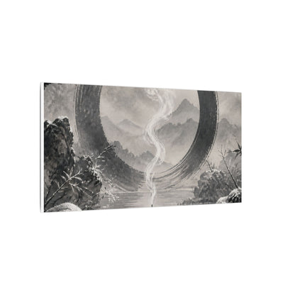 Incense Smoke Canvas Art | Winter Zen Sumi E Art