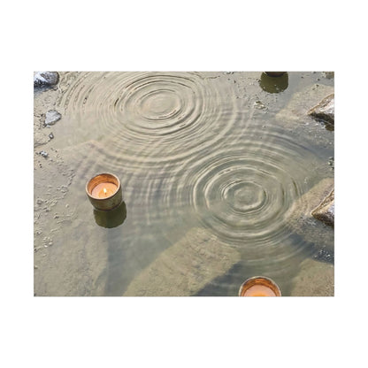 Water Ripple Canvas Art | Winter Japandi Japanese Pattern Art