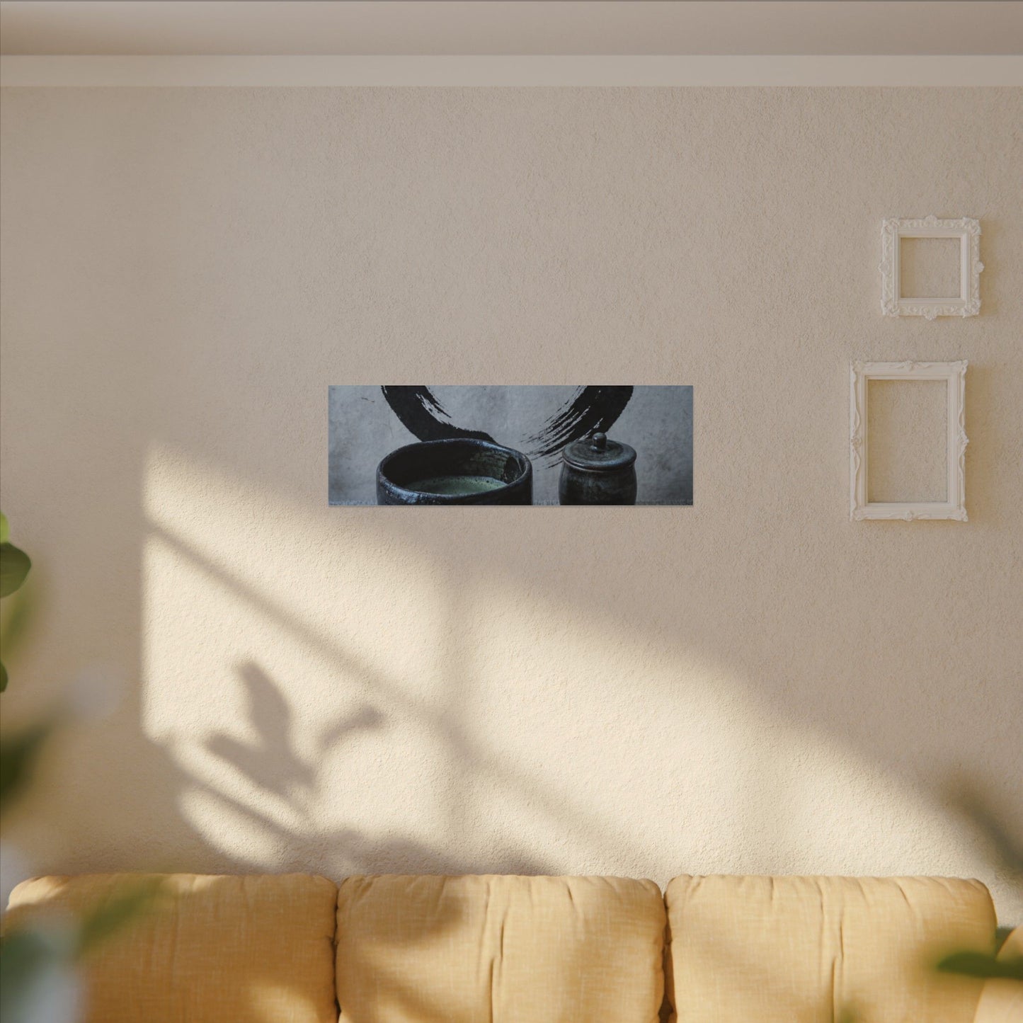 Tea Ceremony Canvas Art | Winter Zen Enso Art