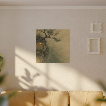 Spring Pine Tree Minimal Line Canvas Art | Earthy Decor
