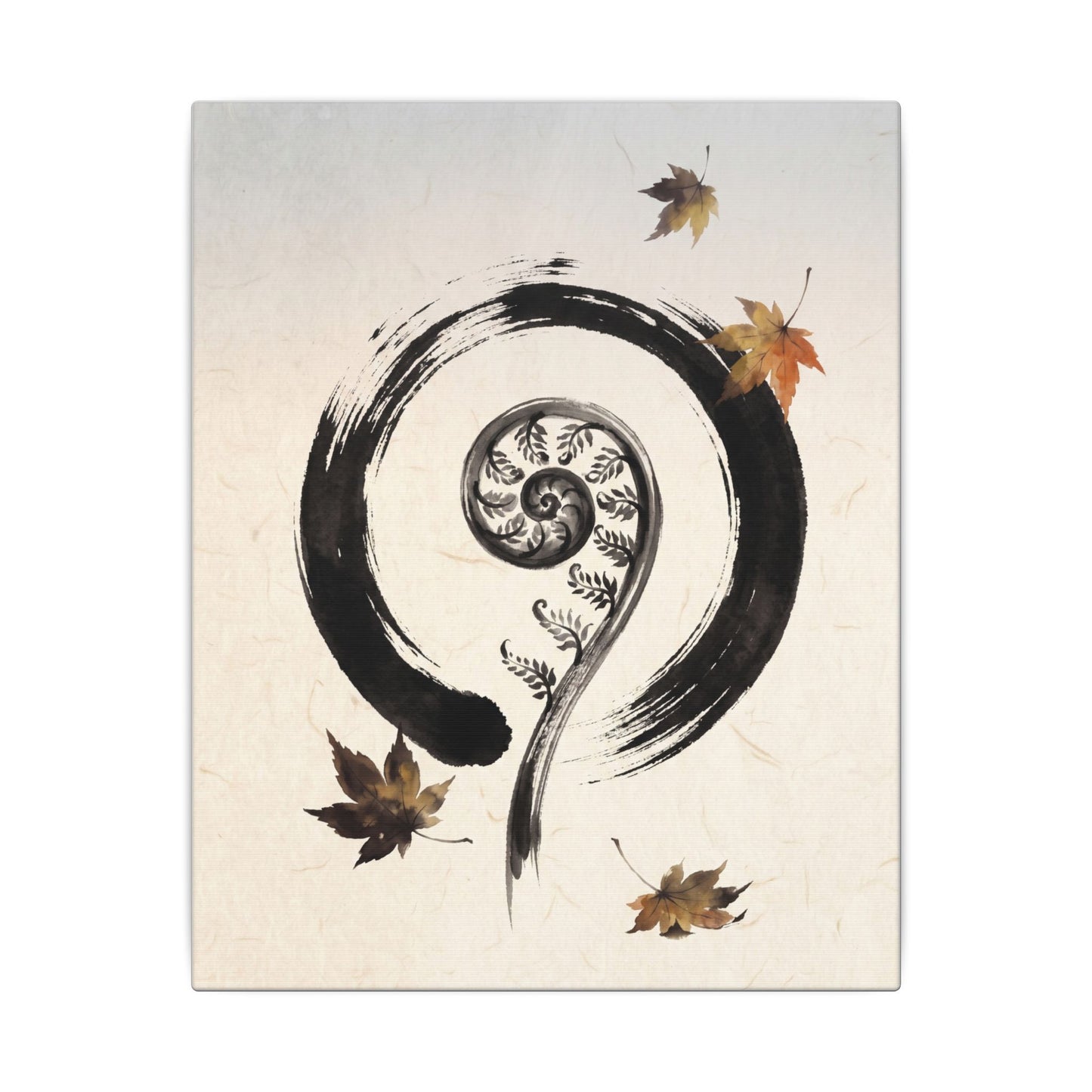 Fern Unfurling Autumn Canvas Art | Zen Peaceful Design