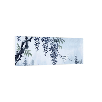 Seijaku Wisteria Canvas Art - Zen Sumi E