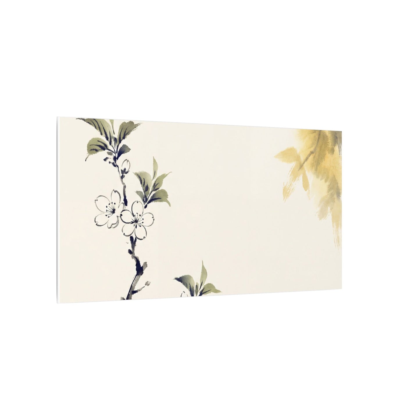 Kanso Cherry Blossom Canvas Art - Zen Sumi E