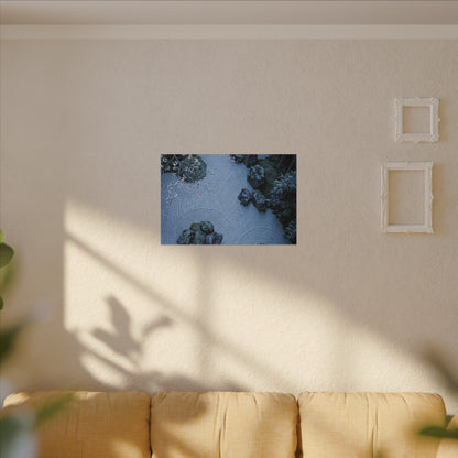 Contemplative Cherry Blossom Canvas Art - Karesansui Zen