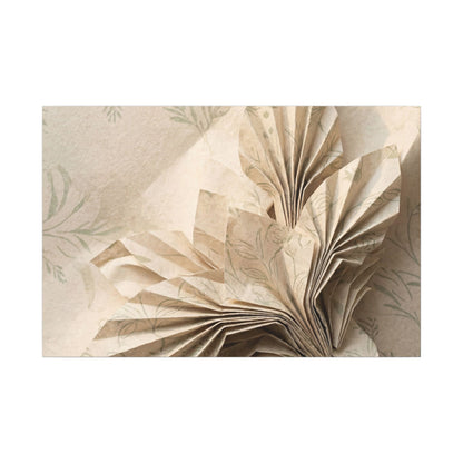 Paper Fold Summer Canvas Art | Japandi Neutral Design Art Print