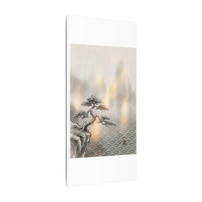 Pine Tree Canvas Art | Winter Japandi Japanese Pattern Art
