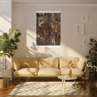 Rust Patina Canvas Art | Autumn Japandi Texture Art