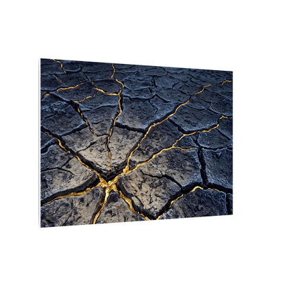 Cracked Earth Broken Beauty Canvas Art | Artful Kintsugi Art