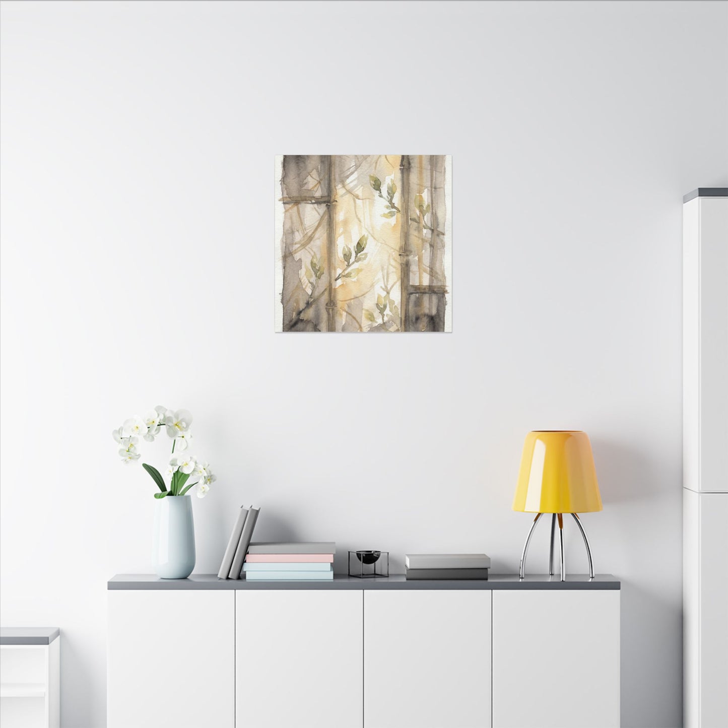 Shoji Screen Spring Canvas Art | Japandi Cozy Design