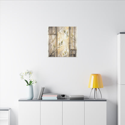 Shoji Screen Spring Canvas Art | Japandi Cozy Design