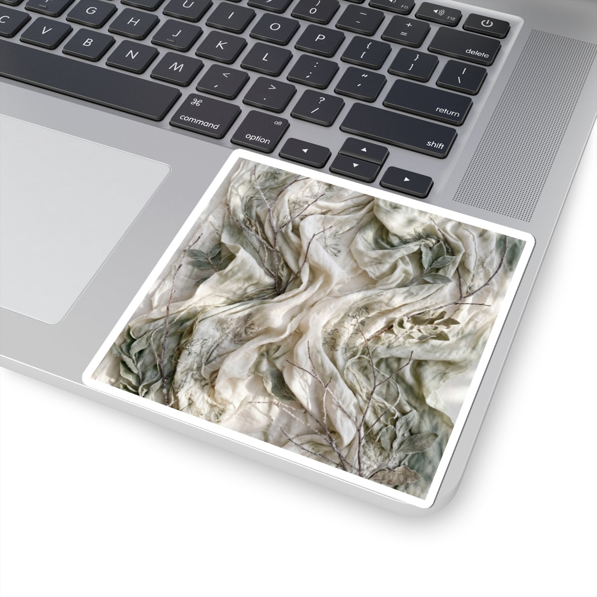 Silk Drape Texture Sticker | Elegant Japandi Art
