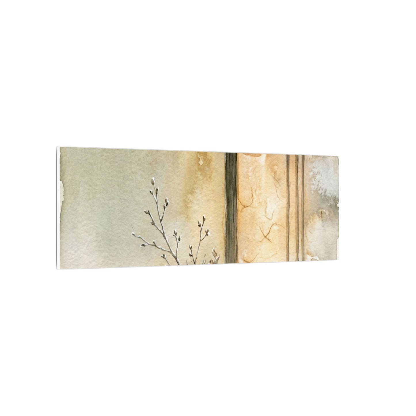 Ma Shoji Screen Canvas Art - Japandi Watercolor