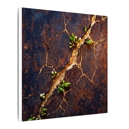 Rust Patina Spring Canvas Art | Kintsugi Resilient Design