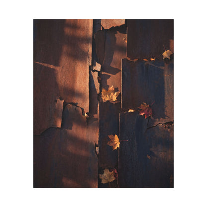 Seijaku Rust Patina Canvas Art - Dark Japandi Shadow Zen