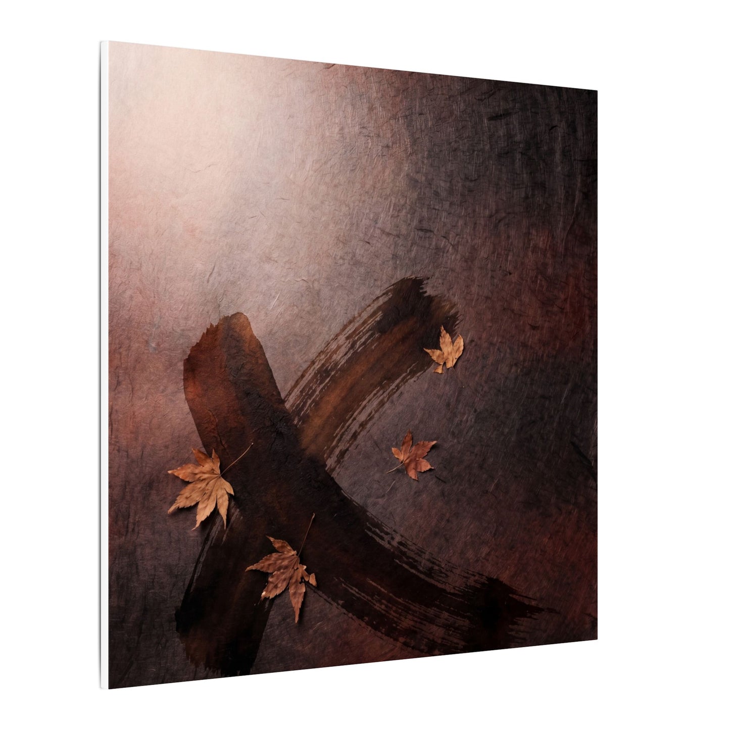 Moody Ink Brushstroke Canvas Art - Moody Minimal Dark Japandi