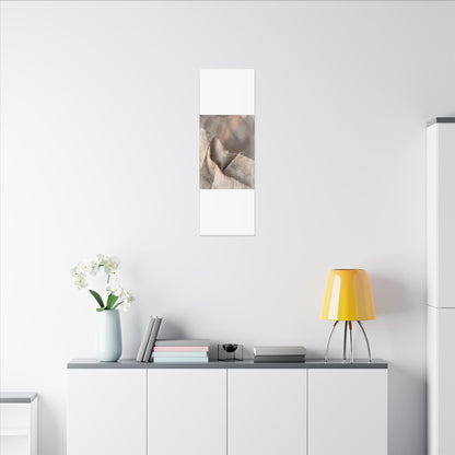 Japandi Paper Fold in Candlelight | Watercolor Canvas Art