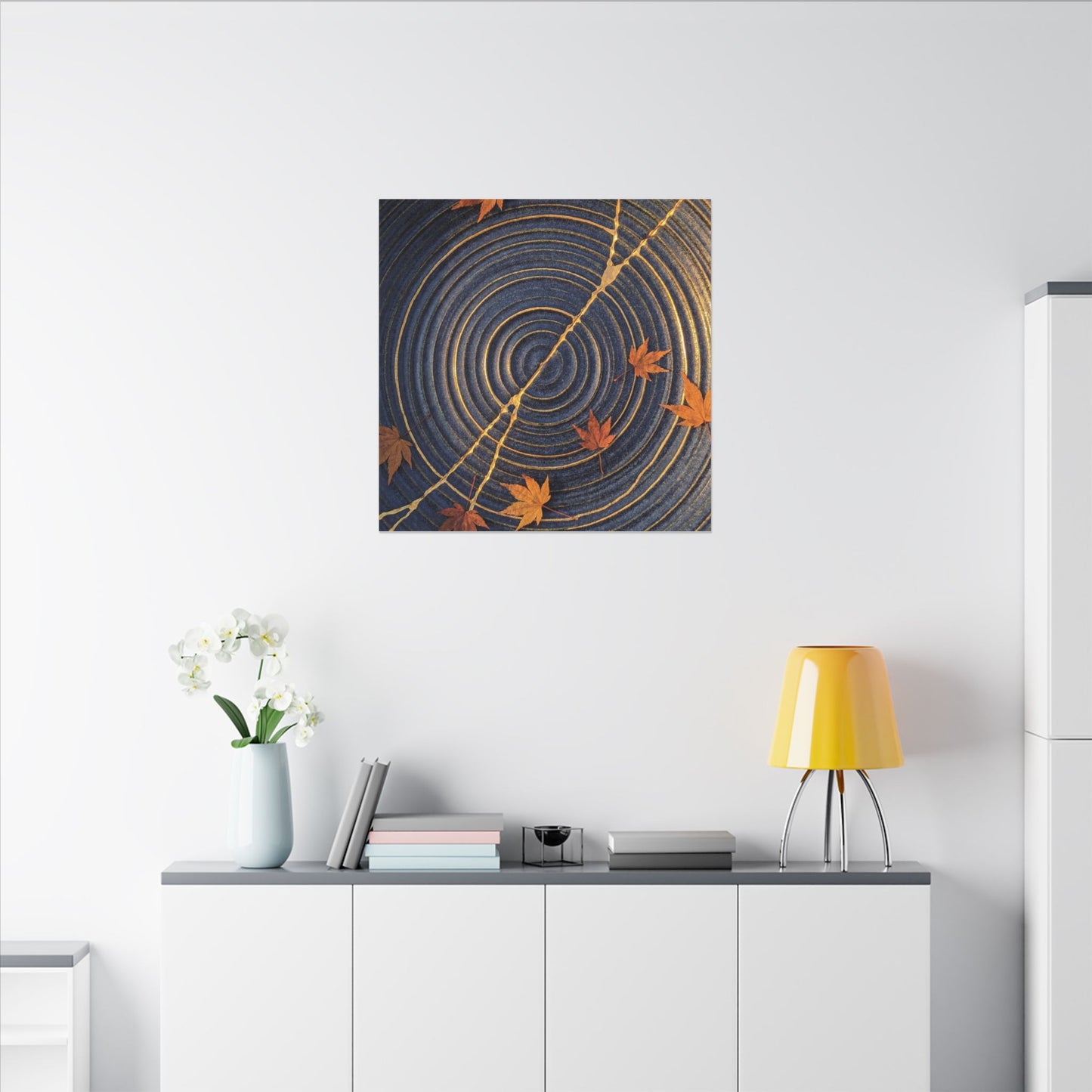 Water Ripple Gold Repair Canvas Art | Healing Kintsugi Art