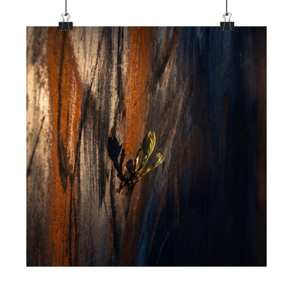 Rust Patina Spring Wall Art Print | Dark Japandi Sophisticated Design Art Print