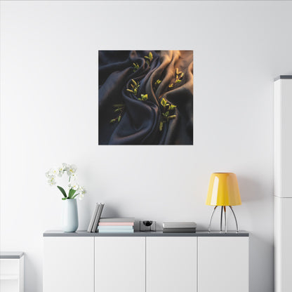 Spring Silk Drape Moody Minimal Canvas Art | Luxurious Decor