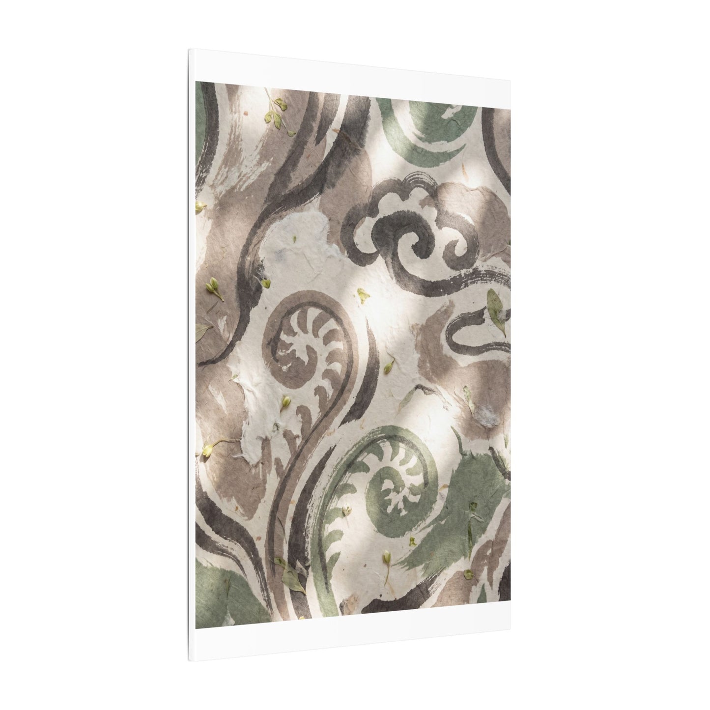 Dappled Ink Brushstroke Canvas Art - Japandi Ma