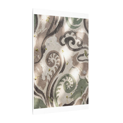 Dappled Ink Brushstroke Canvas Art - Japandi Ma