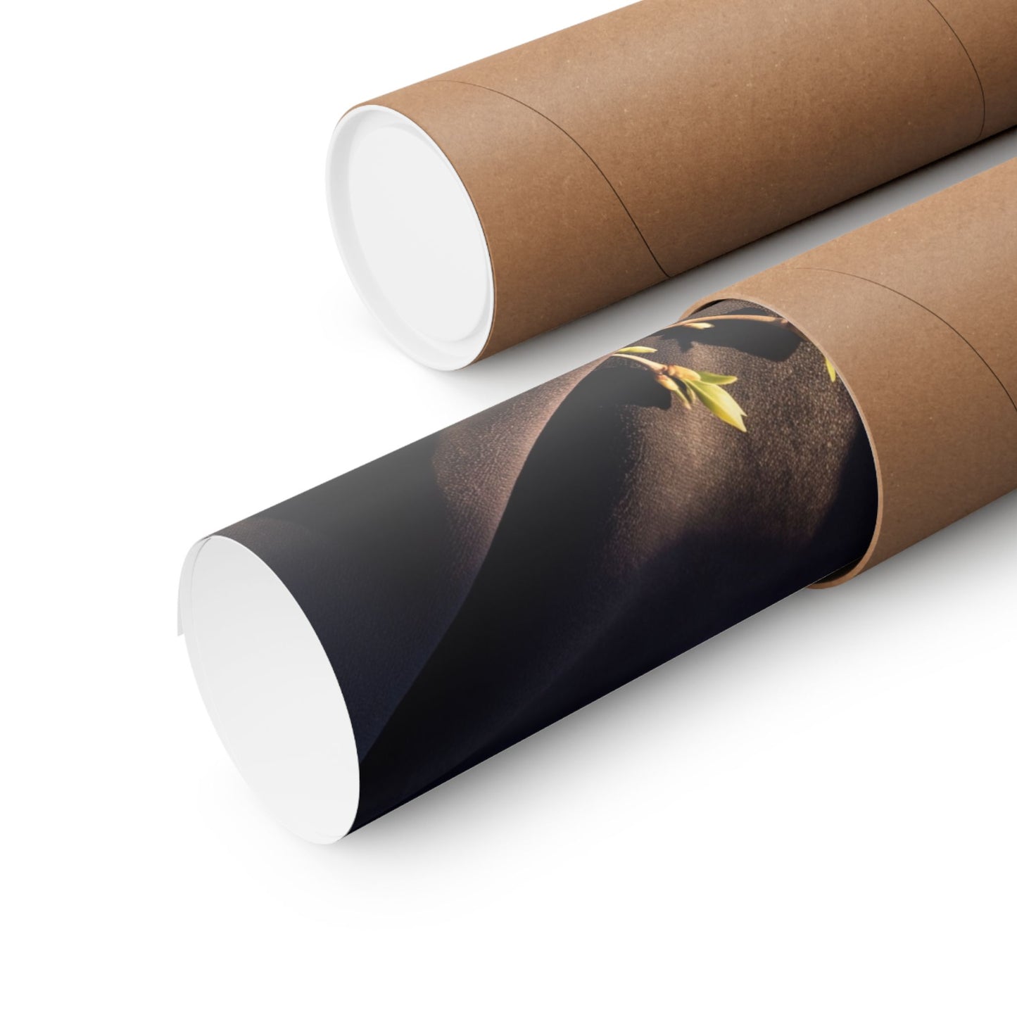 Atmospheric Silk Drape Wall Art Print - Shadow Zen Dark Japandi
