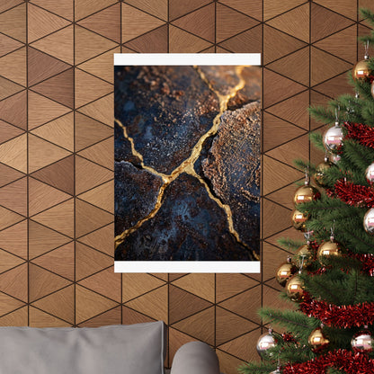 Golden Hour Rust Patina Wall Art Print - Kintsugi Kanso