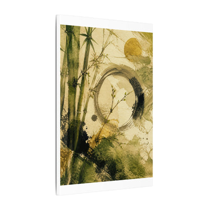 Ink Brushstroke Sumi E Canvas Art | Calm Zen Art
