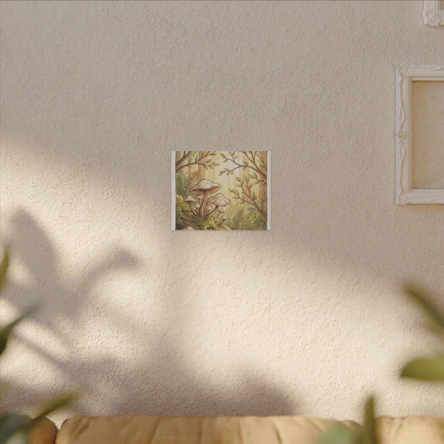 Spring Wild Mushrooms Mushroom Illustration Canvas Art | Cozy Decor