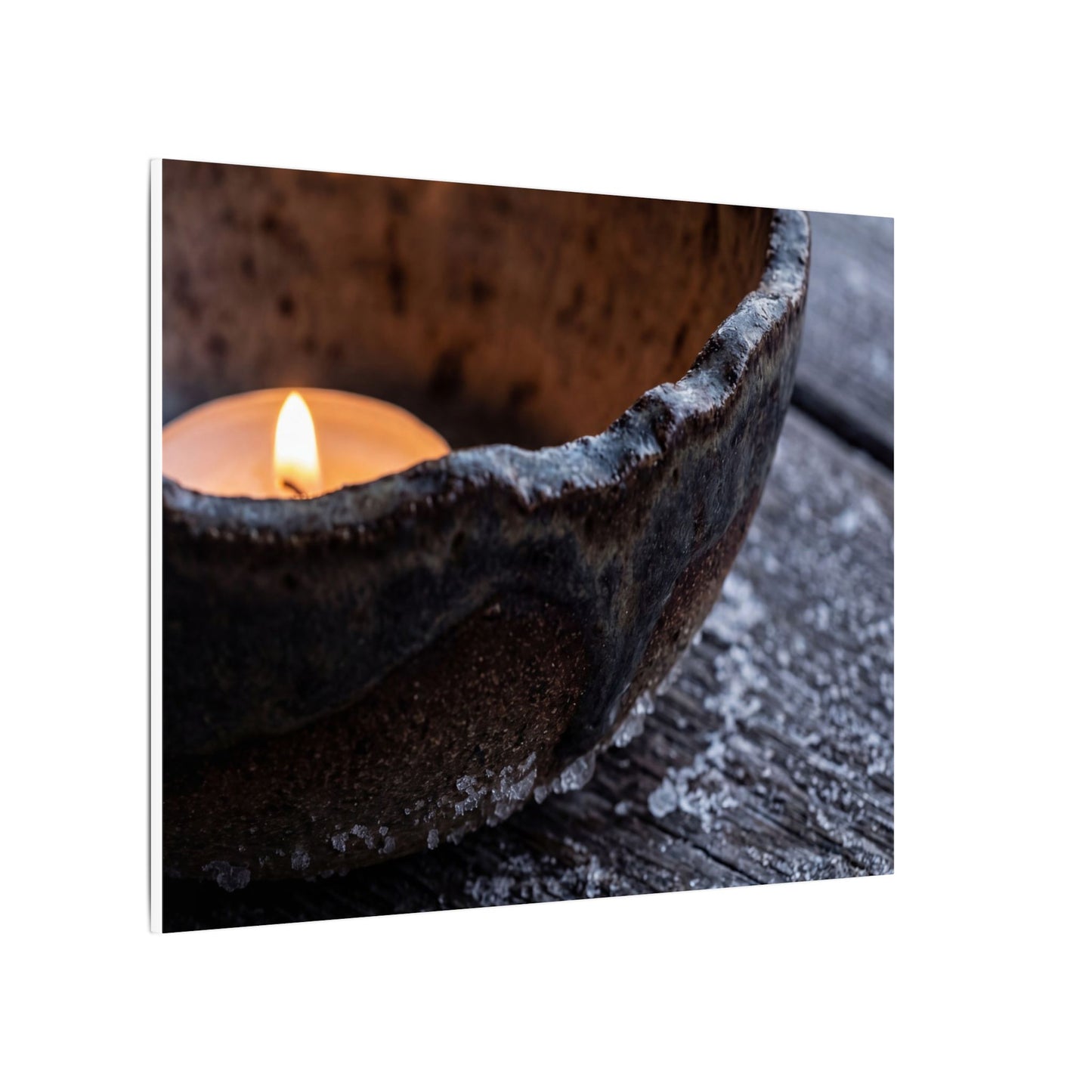 Atmospheric Ceramic Bowl Canvas Art - Moody Minimal Dark Japandi