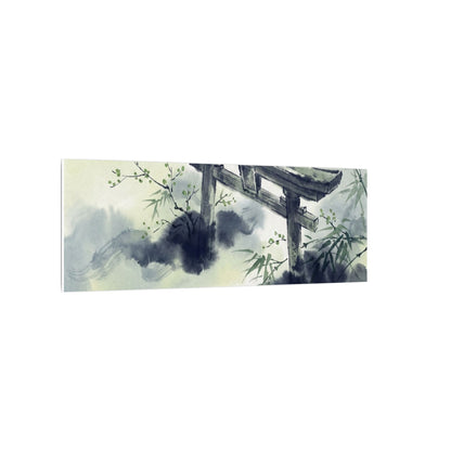Torii Gate Sumi E Canvas Art | Serene Zen Art