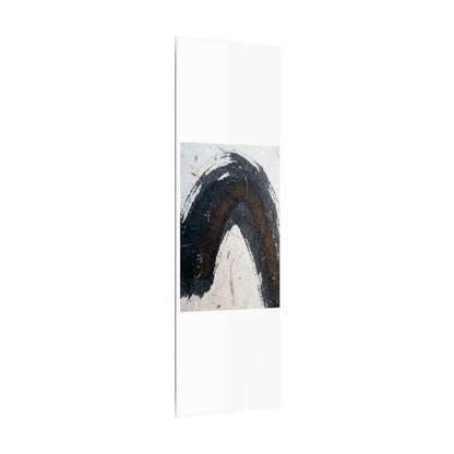 Moody Ink Brushstroke Canvas Art - Moody Minimal Dark Japandi
