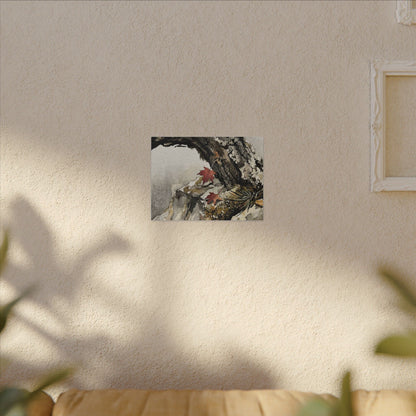 Pine Tree Autumn Canvas Art | Japandi Earthy Design