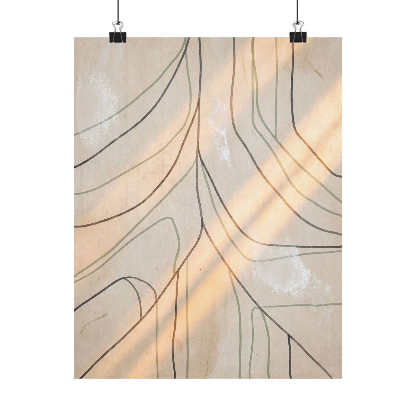 Winter Shoji Screen Minimal Line Wall Art Print | Elegant Decor Art Print