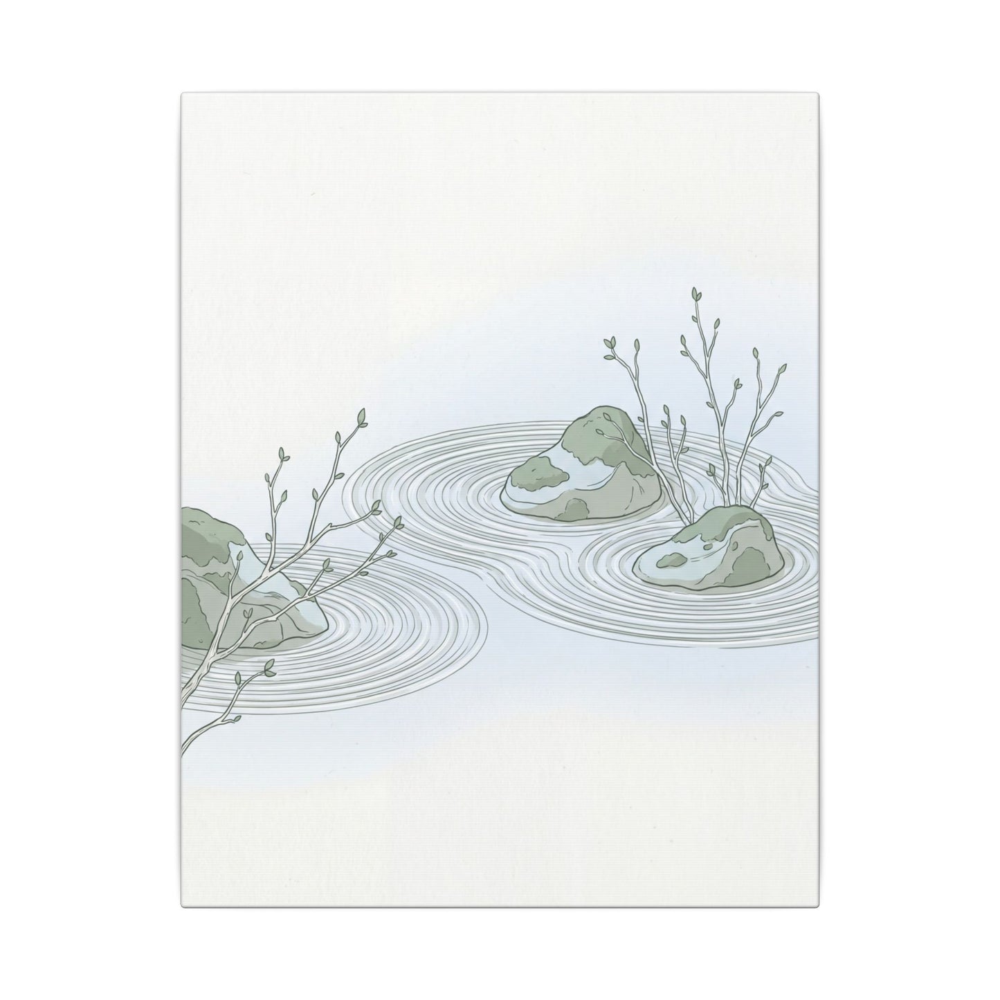 Moonlight Rock Garden Canvas Art - Japandi Ma