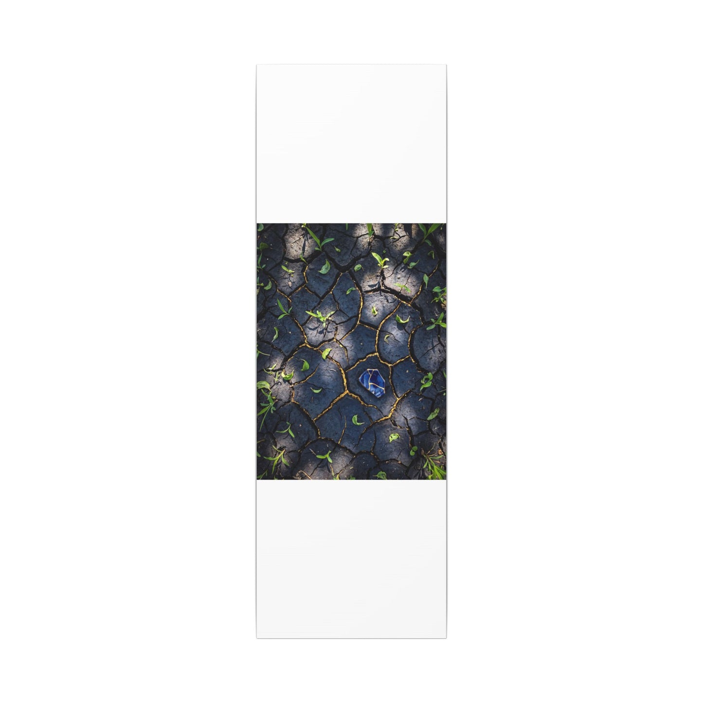 Cracked Earth Canvas Art | Spring Dark Japandi Moody Minimal Art
