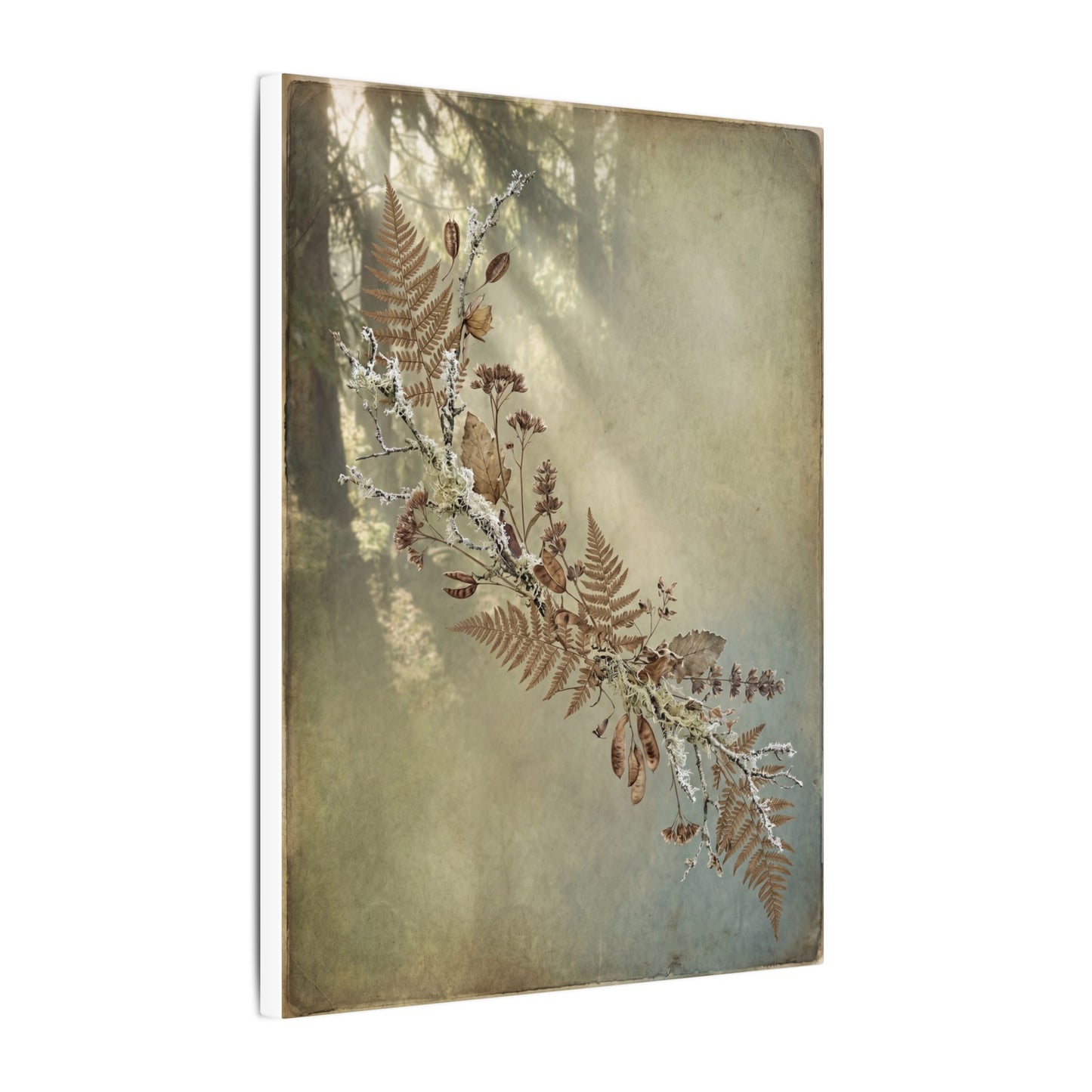 Winter Dried Flowers Forest Whimsy Canvas Art | Earthy Decor