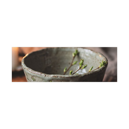 Ceramic Bowl Spring Canvas Art | Japandi Neutral Design