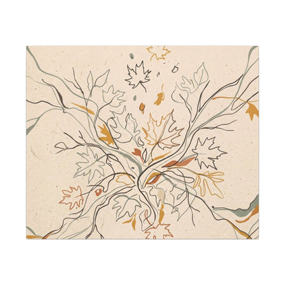 Warm Shadow Play Canvas Art - Minimal Line Japandi