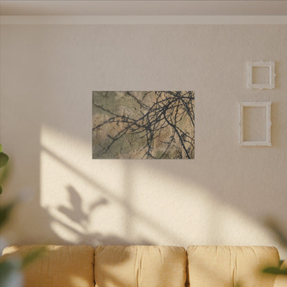 Japandi Shadow Play in Golden Hour | Texture Canvas Art